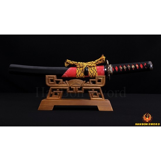 TOP QUALITY TRADITIONAL HAND MADE JAPANESE SAMURAI SWORD TANTO KOBUSE BLADE RAY SKIN SAYA