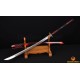 45" Traditional Hand Forged Japanese Samurai Naginata Sword Clay Tempered Full Tang Blade