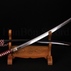 Fully Hand Forged Damascus Steel Clay Tempered Blade Flying Dragon Koshirae KATANA Japanese Samurai Sword