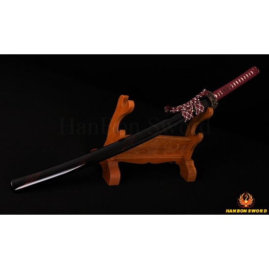 Fully Hand Forged Damascus Steel Clay Tempered Blade Flying Dragon Koshirae KATANA Japanese Samurai Sword