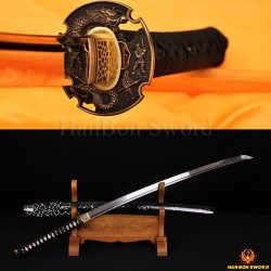 DRAGON KOSHIRAE CLAY TEMPERED FULL TANG BLADE HAND MADE JAPANESE KATANA SAMURAI SWORD