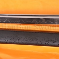 HAND MADE JAPANESE SAMURAI NINJA SWORD FISH KOSHIRAE CLAY TEMPERED FULL TANG BLADE