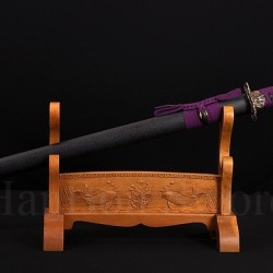 Hand Forged Black&Red Damascus Oil Quenched Full Tang Blade Dragon Koshirae KATANA Japanese Sword