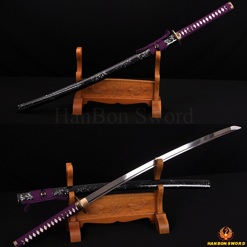 Hand Forged Japanese Sword Samurai Katana 1060 Steel Full Tang Blade Sharp Edge 
