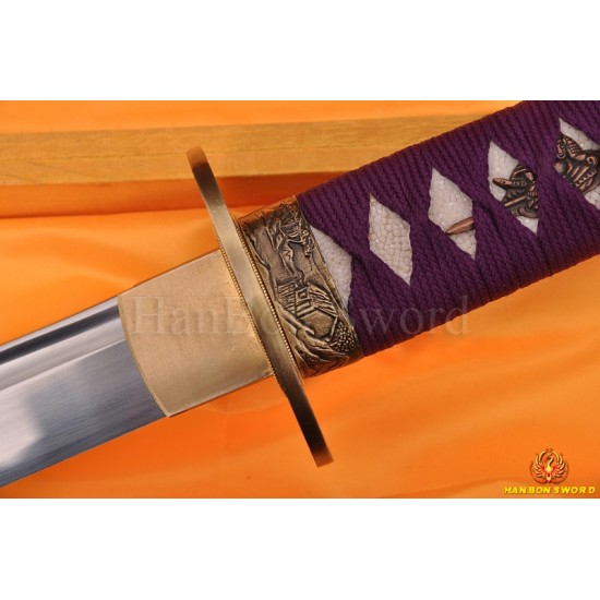 Japanese Samurai KATANA Sword High Carbon Steel Full Tang blade