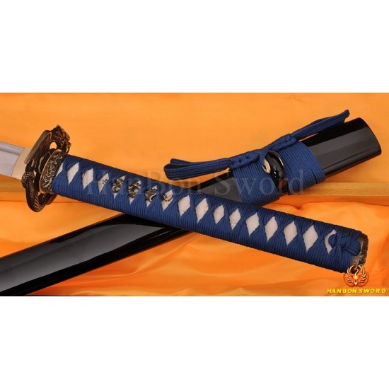 Japanese Dragon V Snake KATANA Sword 1060 high carbon steel full tang blade 