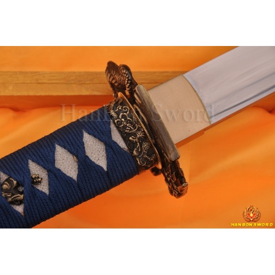 Japanese Dragon V Snake KATANA Sword 1060 high carbon steel full tang blade 