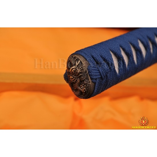 Japanese Dragon V Snake KATANA Sword 1060 high carbon steel full tang blade 