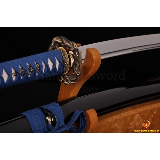 Japanese Dragon V Snake KATANA Sword 1060 high carbon steel full tang blade 