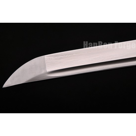 Japanese Samurai KATANA Sword Handmade Pattern Steel Full Tang Blade With High Quality Alloy Tsuba Japanese Samurai KATANA Sword Handmade Pattern Steel Full Tang Blade With High Quality Alloy Tsuba