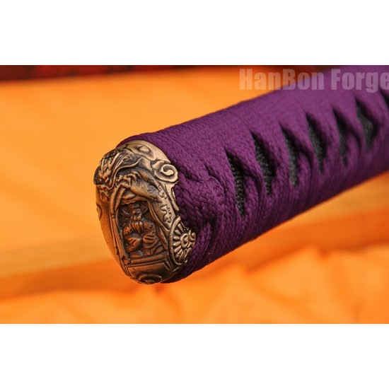 Japanese Samurai KATANA Sword Handmade Pattern Steel Full Tang Blade With High Quality Alloy Tsuba Japanese Samurai KATANA Sword Handmade Pattern Steel Full Tang Blade With High Quality Alloy Tsuba