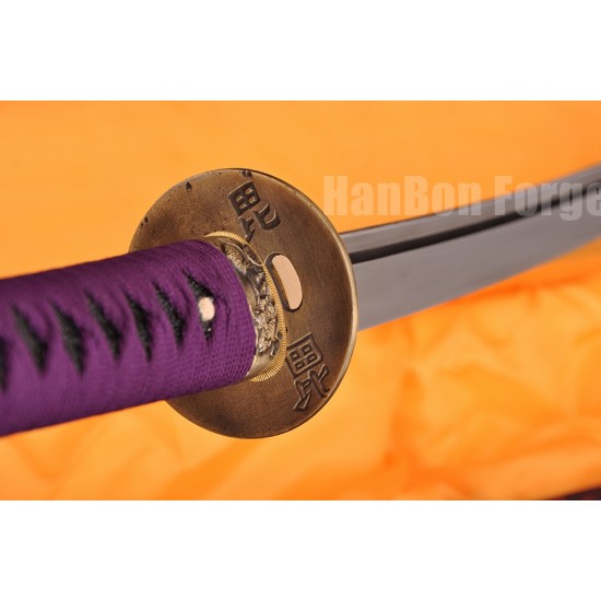 Japanese Samurai KATANA Sword Handmade Pattern Steel Full Tang Blade With High Quality Alloy Tsuba Japanese Samurai KATANA Sword Handmade Pattern Steel Full Tang Blade With High Quality Alloy Tsuba