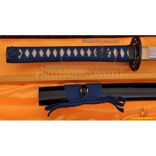 Japanese KATANA SAURAMI SWORD 1060 STEEL HIGH CARBON STEEL OIL QUENCHED BLADE