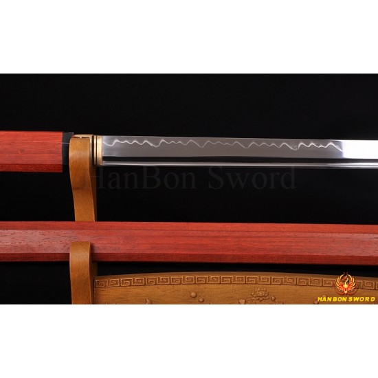 HIGH QUALITY HANDMADE ZATOICHI JAPANESE NINJA SWORD CLAY TEMPER BLADE 