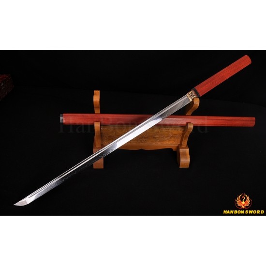 HIGH QUALITY HANDMADE ZATOICHI JAPANESE NINJA SWORD CLAY TEMPER BLADE 