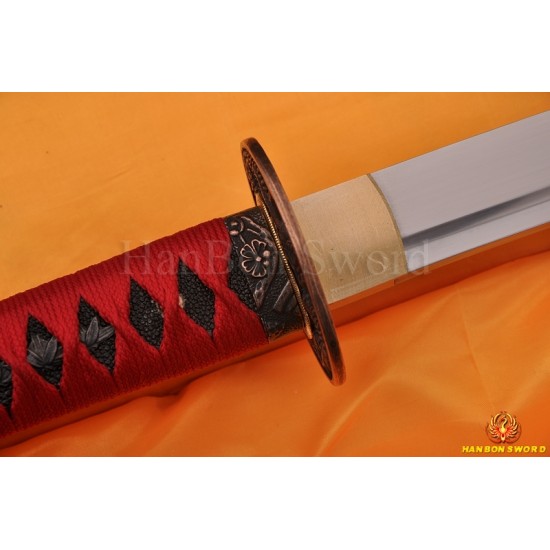 Japanese Iaido training sword KATANA full tang blade  Dragon theme fittings