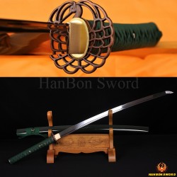 Hand made iaito japanese KATANA sword 1060 high carbon steel full tang blade crane theme