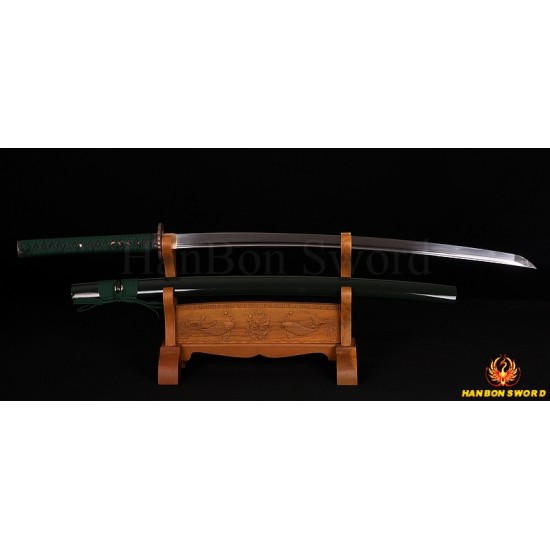 Hand made iaito japanese KATANA sword 1060 high carbon steel full tang blade crane theme