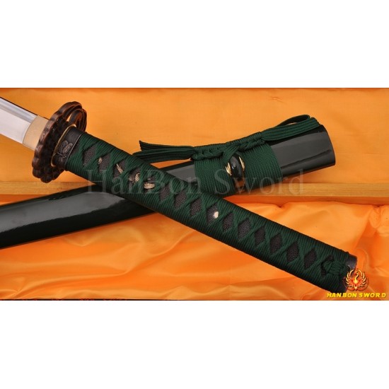 Hand made iaito japanese KATANA sword 1060 high carbon steel full tang blade crane theme