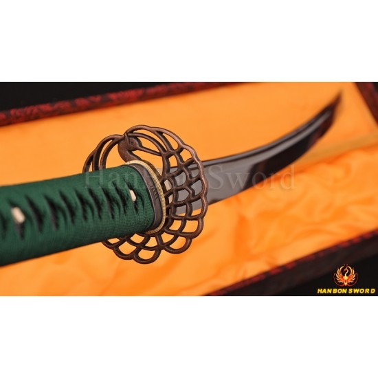 Hand made iaito japanese KATANA sword 1060 high carbon steel full tang blade crane theme