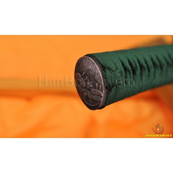 Hand made iaito japanese KATANA sword 1060 high carbon steel full tang blade crane theme