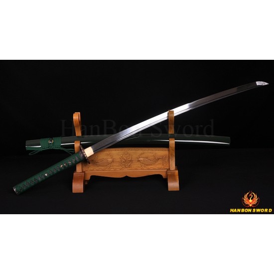 Hand made iaito japanese KATANA sword 1060 high carbon steel full tang blade crane theme