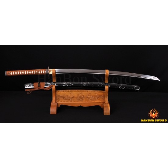 Hand forged Japanese Sea Bird sword AISI 1060 high carbon steel full tang blade