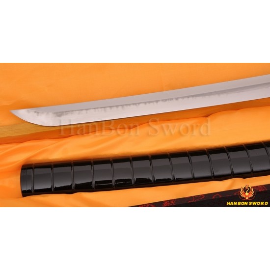 High Quality Japanese Samurai Sword KATANA Clay Tempered Blade Hazuya Polished Hawk Koshirae