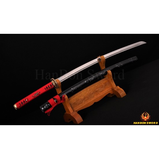 Japanese Dragon Musashi KATANA Sword Damascus steel full tang blade