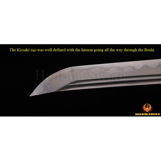 Hand Forged KATANA Folded Steel Clay Tempered Blade Dragon Musashi Koshirae Japanese Samurai Sword