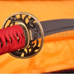 Japanese KATANA Samurai Sword 8196 layers Red Damascus Steel Blade 