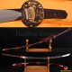 1.26"SORI FULL TANG CLAY TEMPERED WAVE KOSHIRAE HANDMADE JAPANESE SAMURAI SWORD