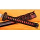 1.26"SORI FULL TANG CLAY TEMPERED WAVE KOSHIRAE HANDMADE JAPANESE SAMURAI SWORD