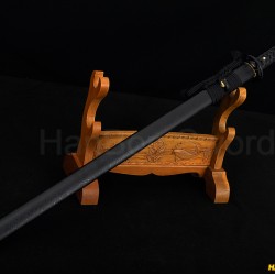 Functional Hand Forged Black Ninjato Japanese Ninja Sword Black Full Tang Blade 