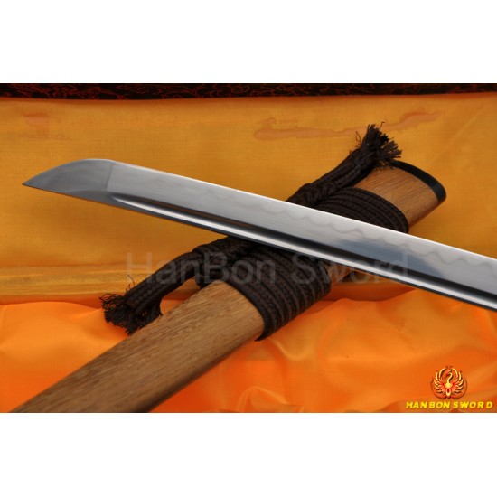 HANDMADE JAPANESE KATANA SAMURAI SWORD DRAGON KOSHIRAE LEATHER ITO HUALEE SAYA