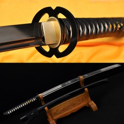 Hand made Japanese Musashi KATANA sword Damascus steel full tang blade