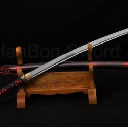Leathe ITO Dragon Musashi TSUBA Full Tang Blade Oil Quenched JAPANESE KATANA SAMURAI SWORD