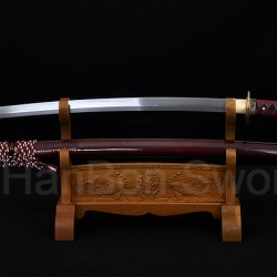 handmade Japanese Dragon Musashi KATANA sword Damascus steel full tang blade