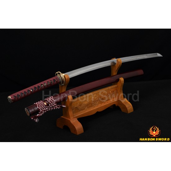 handmade Japanese Dragon Musashi KATANA sword Damascus steel full tang blade