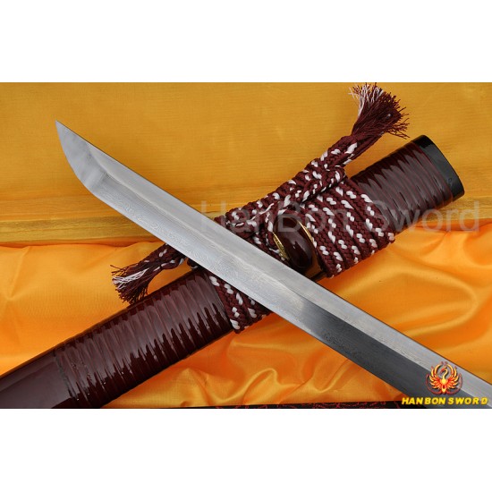 handmade Japanese Dragon Musashi KATANA sword Damascus steel full tang blade