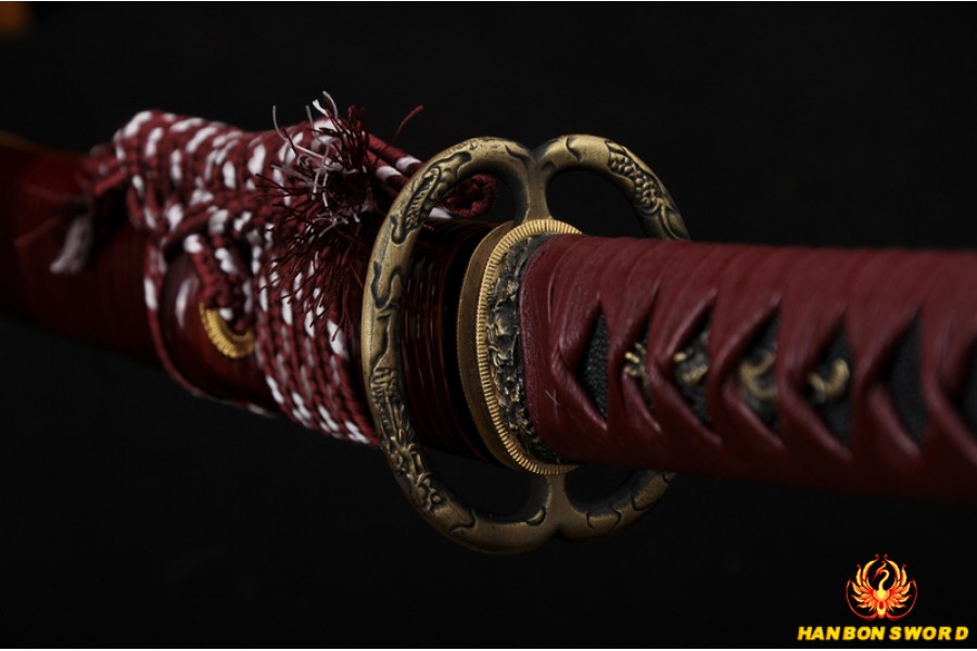 Handmade Japan katana Samurai Swords High Quality  Sword Damascus Steel Removable Dragon Print Full Tang