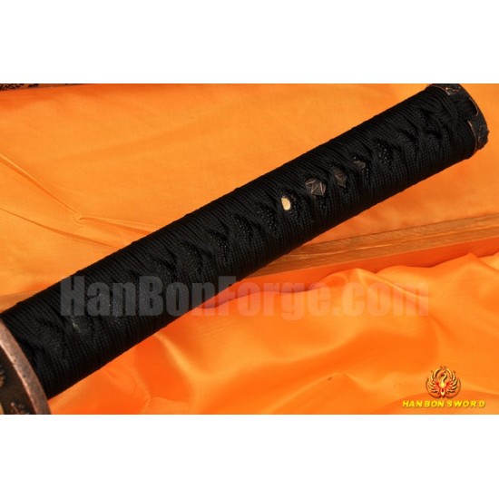 Training Sword Iaido Sword Oil Quenched Full Tang Blade Japanese KATANA Sword BLACK