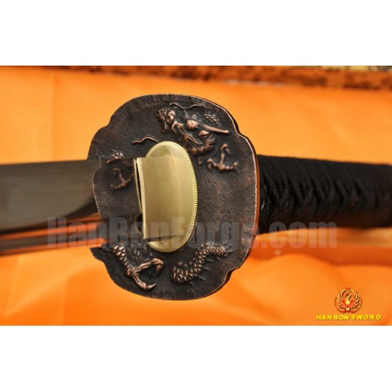 Training Iaito Sword Oil Quenched Full Tang Blade Dragon Koshirae KATANA Japanese Samurai sword