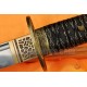 Japanese Samurai Sword Unokubi-Zukuri Full Tang Clay tempered Blade Bamboo Sheath