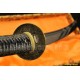 Japanese Samurai Sword Unokubi-Zukuri Full Tang Clay tempered Blade Bamboo Sheath