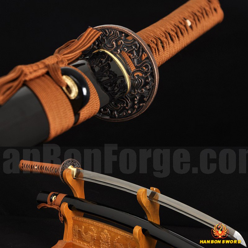 Hand Forged Japanese KATANA Sword Damascus steel full tang blade