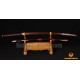 Tradtional Handmade Japanese Sword KATANA Black&Red Damascus Oil Quenched Full Tang Blade 