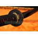 Tradtional Handmade Japanese Sword KATANA Black&Red Damascus Oil Quenched Full Tang Blade 