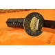 JAPANESE SAMURAI SWORD BRASS DRAGON KOSHIRAE KATANA LEATHER ITO CLAY TEMPERED FULL TANG BLADE