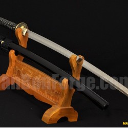 JAPANESE SAMURAI SWORD BRASS DRAGON KOSHIRAE KATANA LEATHER ITO CLAY TEMPERED FULL TANG BLADE